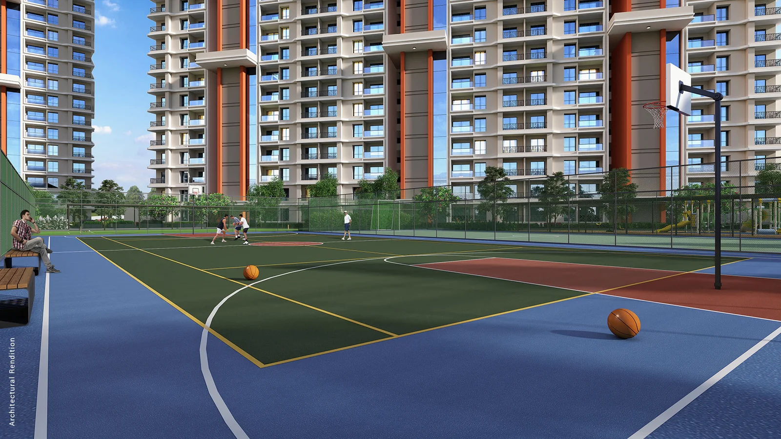 Amenity deck and landscape